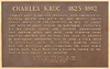 «Charles Krug plaque»